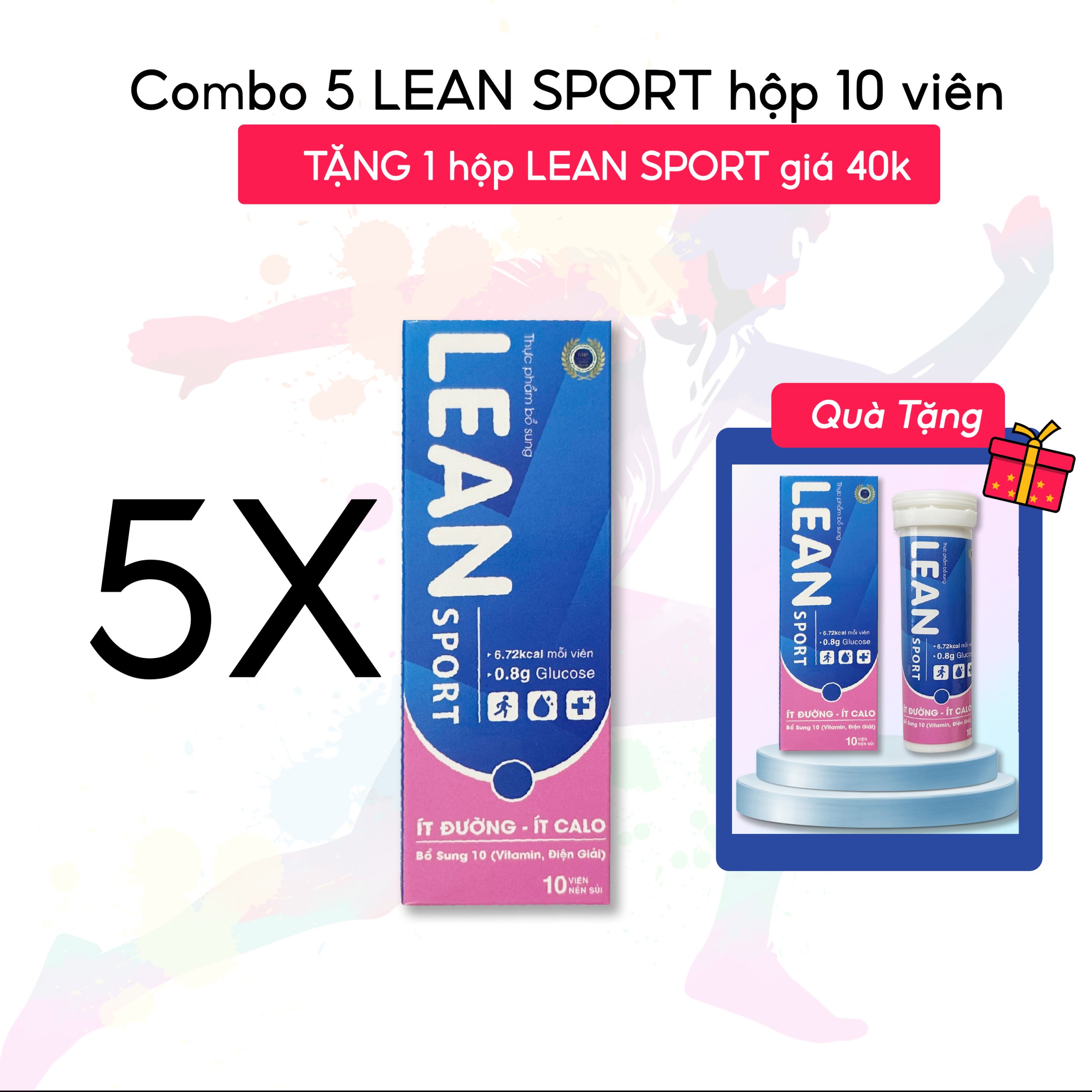 Combo 5 Lean Sport tặng 1 Lean Sport